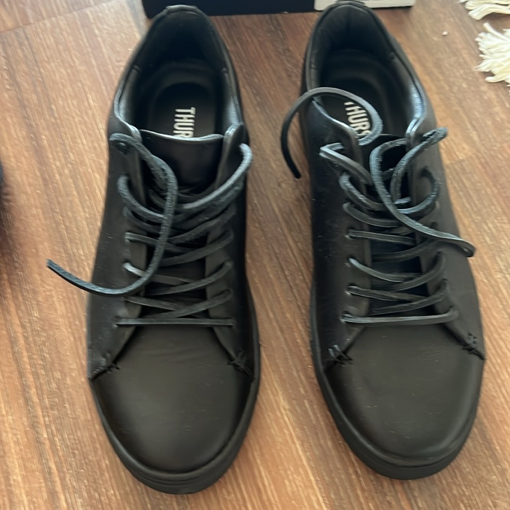 Thursday Boot Company Black Leather Women's Flats